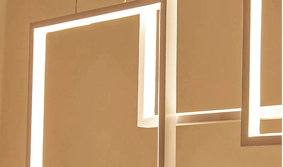 Coffee&White Frame Led Pendant Lights Living Room Dining Kitchen Luminaires Home Modern Indoor Lamp
