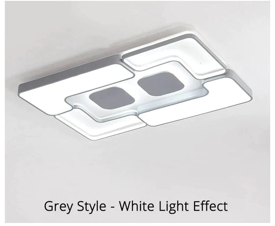 Led Ceiling Lights White/Grey Body Modern Living Room For Bedroom Support Remote Control Led Lamps