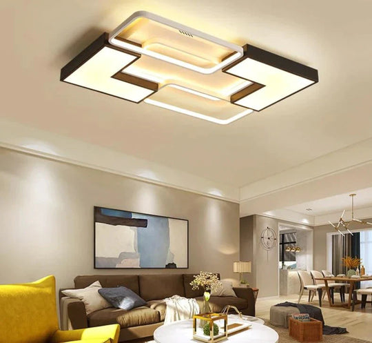 Modern Led Ceiling Light For Living Room Bedroom Dining Fixtures Led Rectangle Lamp Luminaires Home