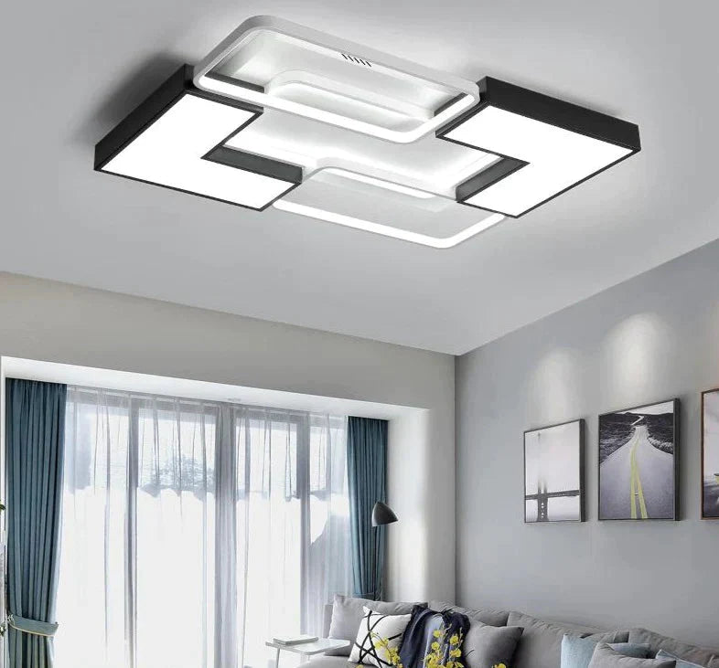 Modern Led Ceiling Light For Living Room Bedroom Dining Fixtures Led Rectangle Lamp Luminaires Home