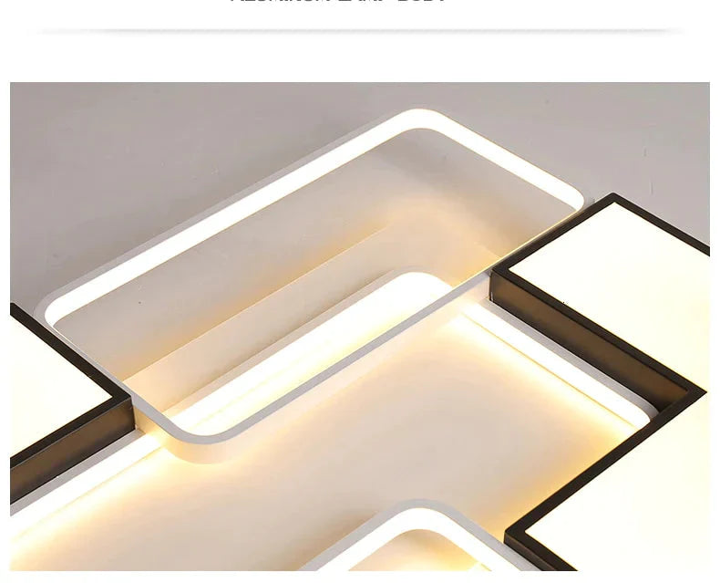 Modern Led Ceiling Light For Living Room Bedroom Dining Fixtures Led Rectangle Lamp Luminaires Home