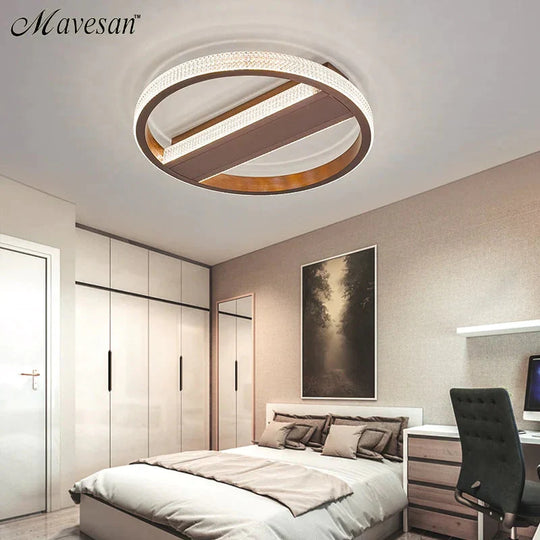 Modern Round/Square Acrylic Led Ceiling Lamps Living Room Bedroom Dimmable Remote Control Light