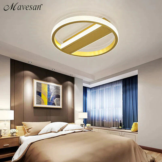 Modern Round/Square Acrylic Led Ceiling Lamps Living Room Bedroom Dimmable Remote Control Light