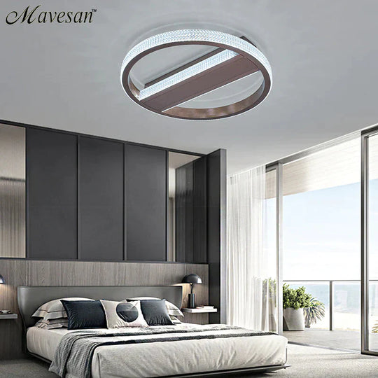 Modern Round/Square Acrylic Led Ceiling Lamps Living Room Bedroom Dimmable Remote Control Light