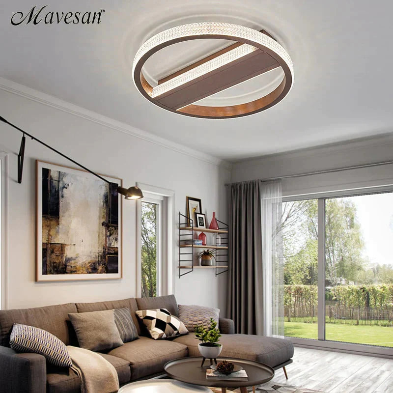 Modern Round/Square Acrylic Led Ceiling Lamps Living Room Bedroom Dimmable Remote Control Light