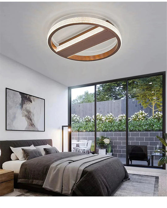 Modern Round/Square Acrylic Led Ceiling Lamps Living Room Bedroom Dimmable Remote Control Light