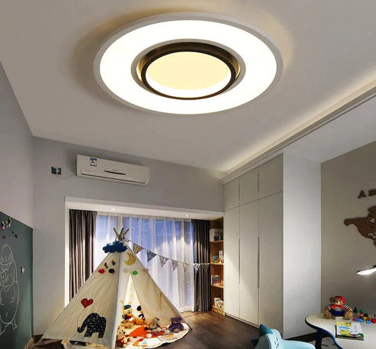 Modern Led Ceiling Light Round Simple Decoration Rc Dimmable Fixtures For Dining Bed Living Room