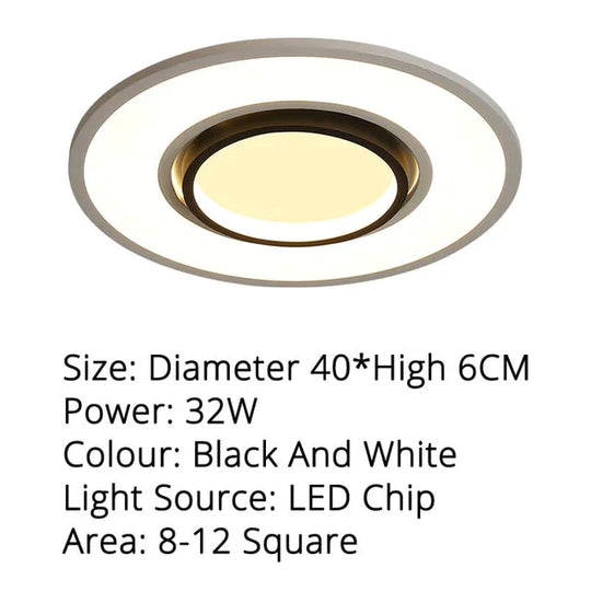 Modern Led Ceiling Light Round Simple Decoration Rc Dimmable Fixtures For Dining Bed Living Room