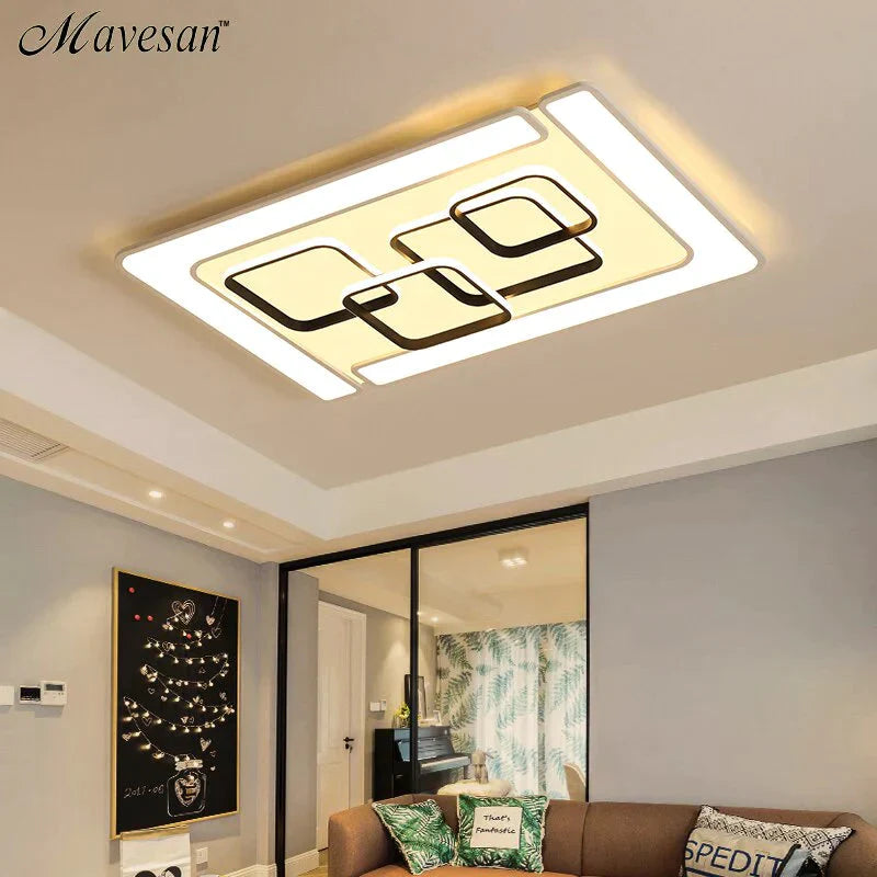 Modern Led Ceiling Lamp Fixture For Living Room Touch Remote Control Dimming Dining Bedroom Lights