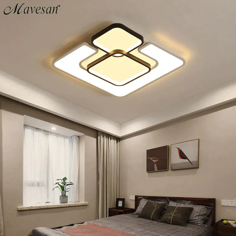 Modern Led Ceiling Lamp Fixture For Living Room Touch Remote Control Dimming Dining Bedroom Lights