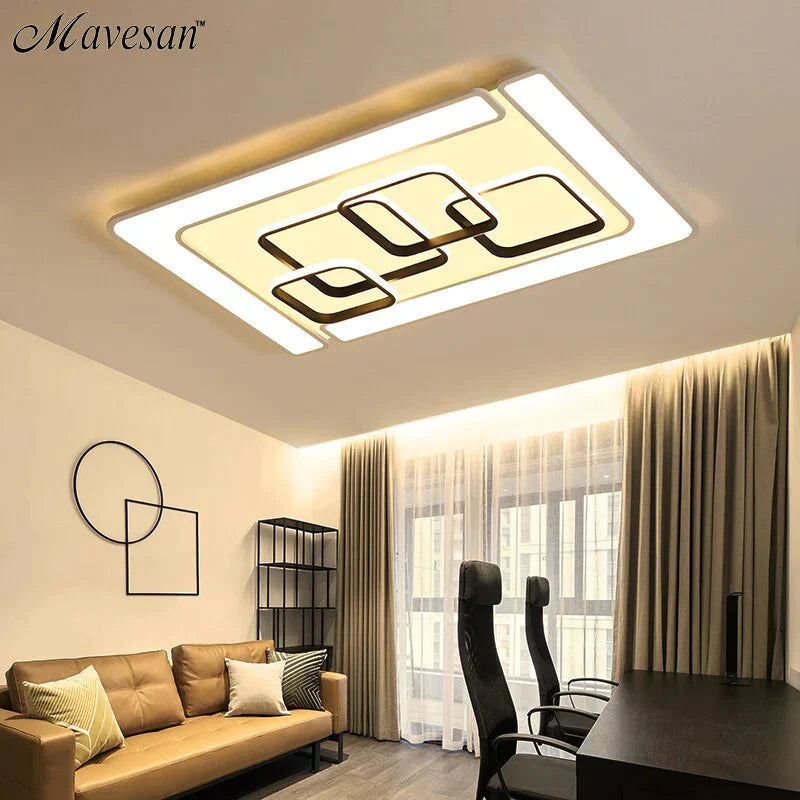 Modern Led Ceiling Lamp Fixture For Living Room Touch Remote Control Dimming Dining Bedroom Lights