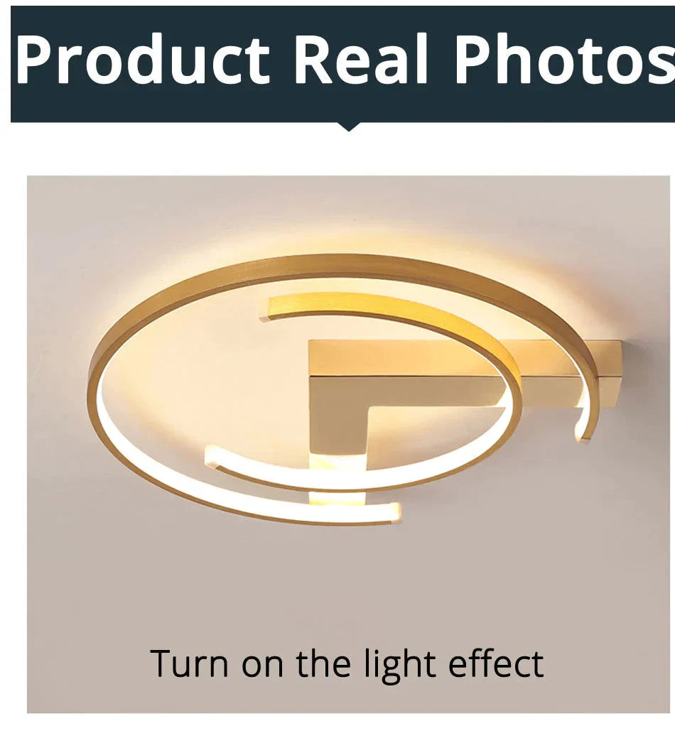 Led Ceiling Lights Gold Body Modern Living Room For Bedroom Support Remote Control Led Lamps