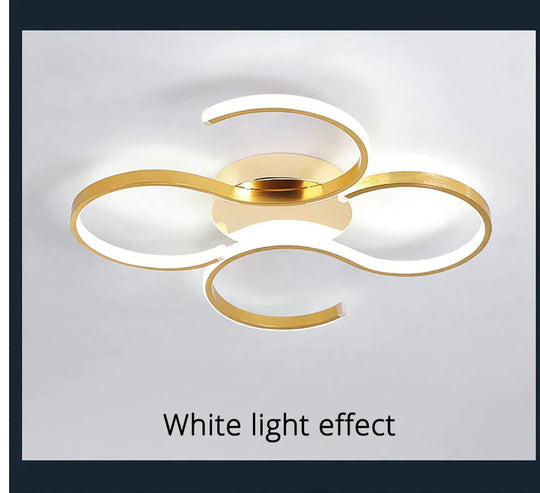 Led Ceiling Lights Gold Body Modern Living Room For Bedroom Support Remote Control Led Lamps