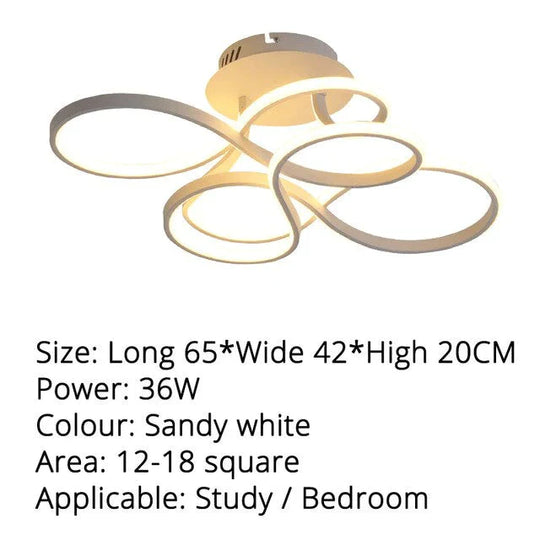 Modern Ceiling Lights White/Gold/Coffee Color Led Lamp For Living Room Bed Study Surface Mounted