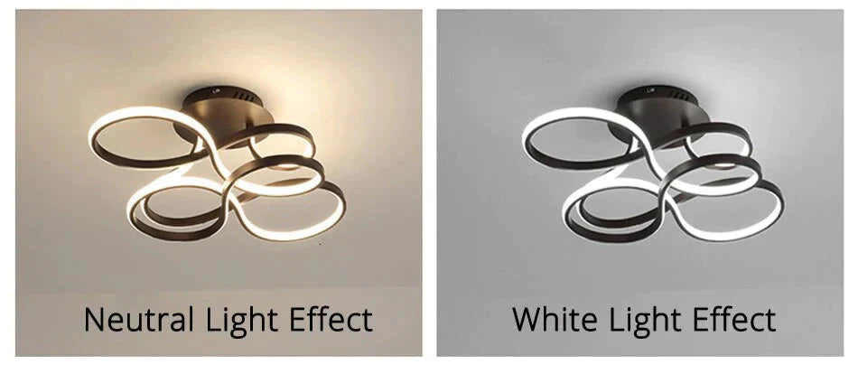 Modern Ceiling Lights White/Gold/Coffee Color Led Lamp For Living Room Bed Study Surface Mounted