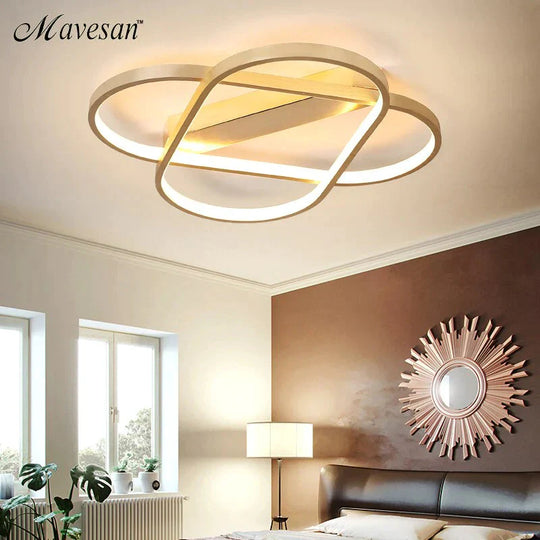 New Gold Body Ceiling Lights For Living Room Bedroom Led Lustres Large Lighting Fixtures Led Lamp