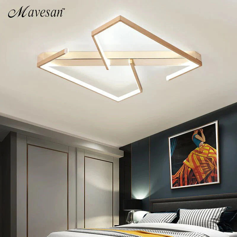 New Gold Body Ceiling Lights For Living Room Bedroom Led Lustres Large Lighting Fixtures Led Lamp