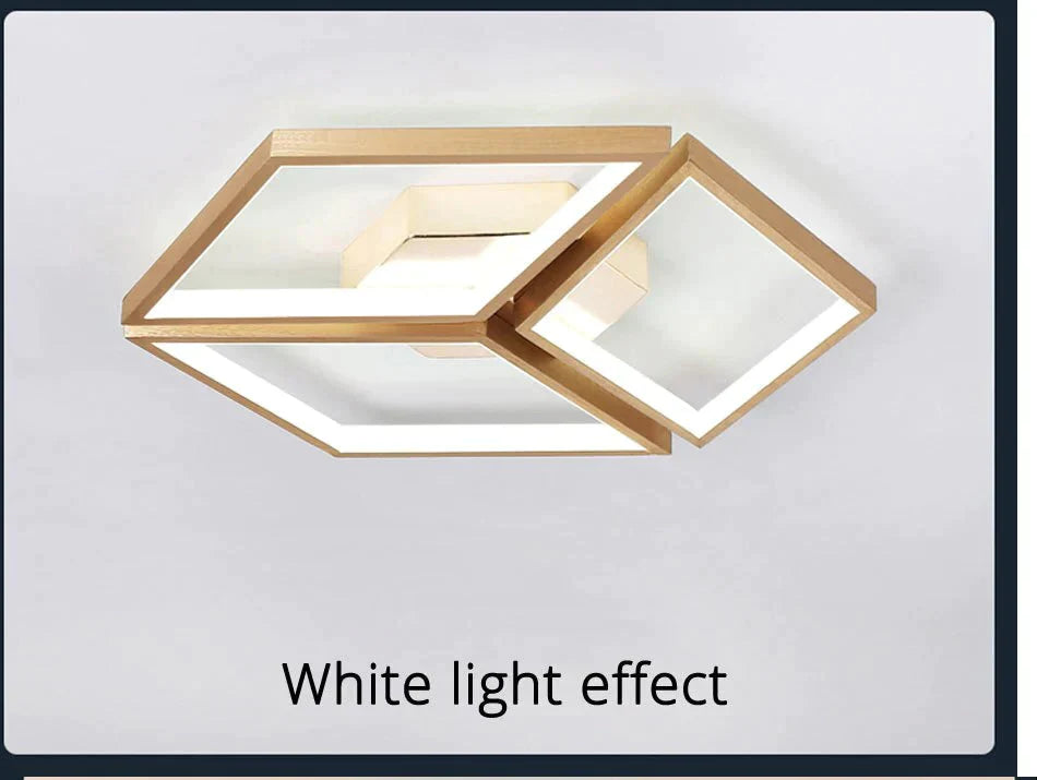 New Gold Body Ceiling Lights For Living Room Bedroom Led Lustres Large Lighting Fixtures Led Lamp