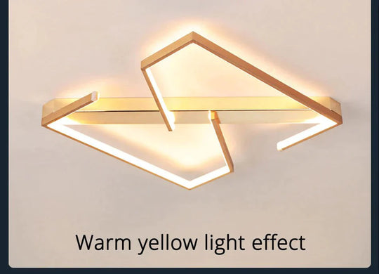 New Gold Body Ceiling Lights For Living Room Bedroom Led Lustres Large Lighting Fixtures Led Lamp