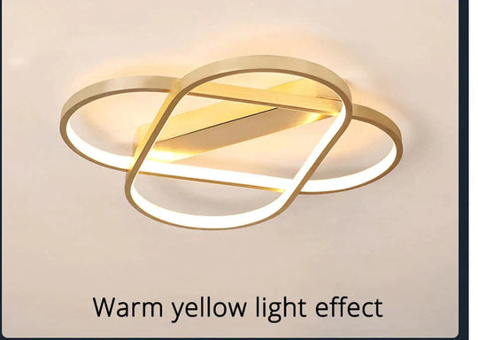 New Gold Body Ceiling Lights For Living Room Bedroom Led Lustres Large Lighting Fixtures Led Lamp