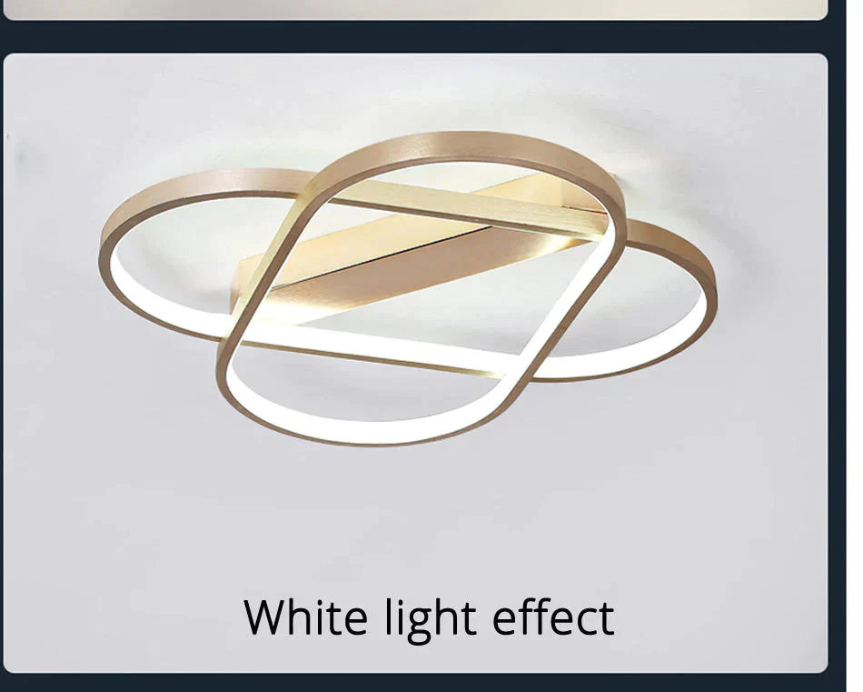 New Gold Body Ceiling Lights For Living Room Bedroom Led Lustres Large Lighting Fixtures Led Lamp