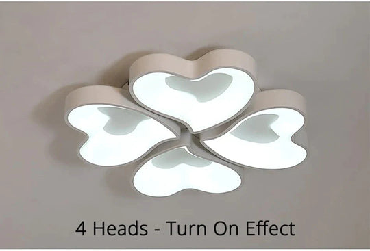 Modern Heart Shape Led Ceiling Lights For Living Room Bedroom Indoor Lighting Lamp Fixture Remote