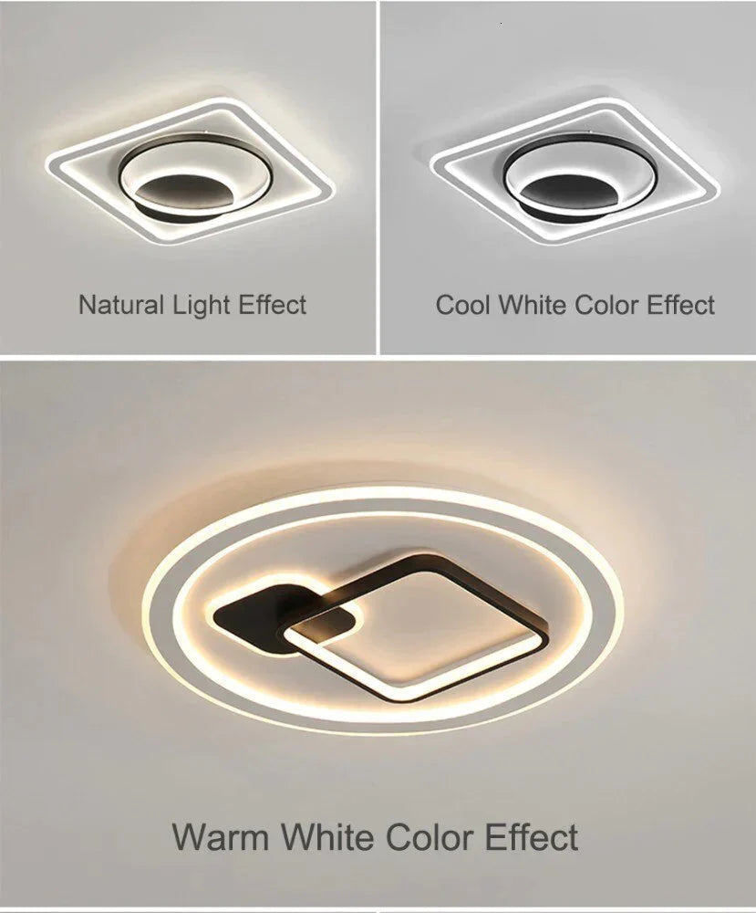 Modern Acrylic Ceiling Lights For Bedroom Support Remote Control Lustre Led Surface Mount Lamps