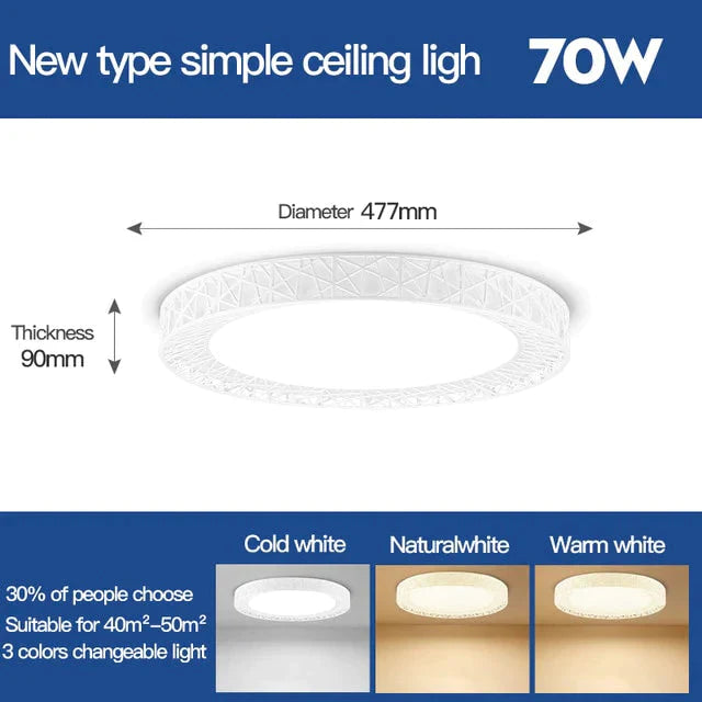 Ceiling Lights Led Ceiling Light Surface Mounted Lamp 16W 30W 50W 70W Changeable Panel Lamps For