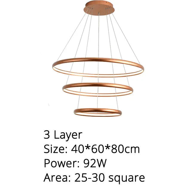 Modern Creative Led Pendant Lights For Living Room Restaurant Bed Aluminum Luminaria Lamp 3Layer