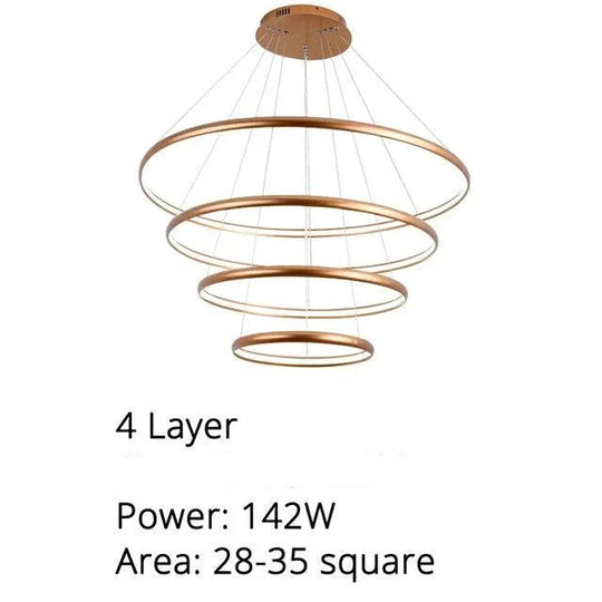 Modern Creative Led Pendant Lights For Living Room Restaurant Bed Aluminum Luminaria Lamp 4Layer