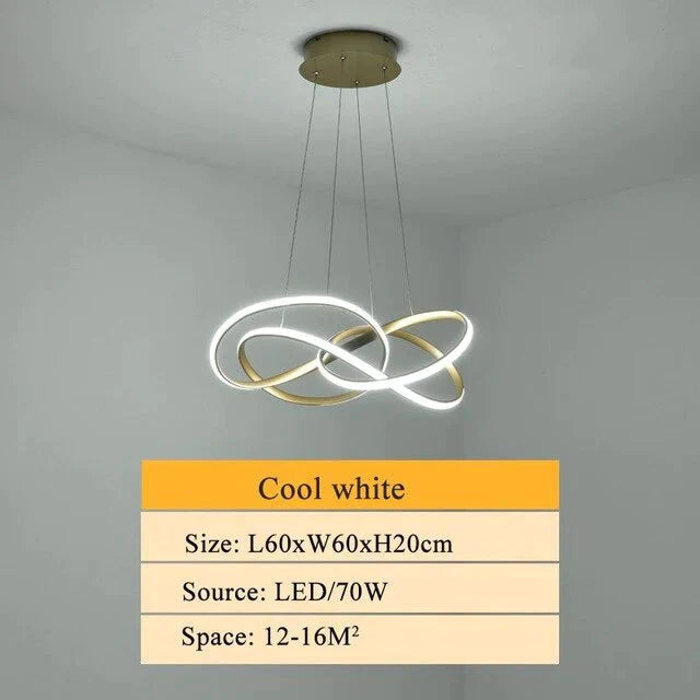 New Design Gold Hanging Pendant Lamp 70W For 10 - 15Square Meters Bedroom Pendants Led Kitchen Light