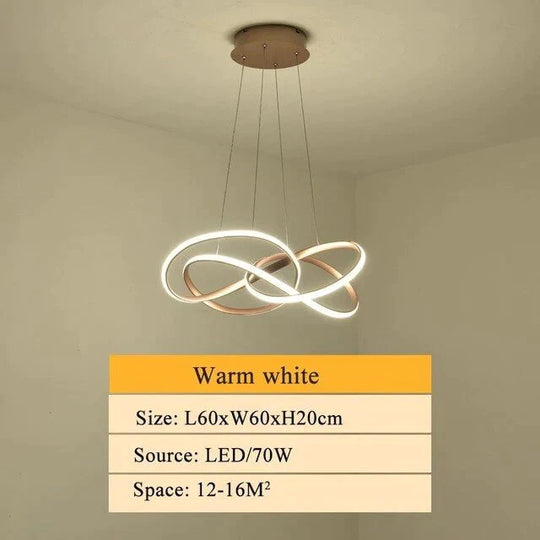 New Design Gold Hanging Pendant Lamp 70W For 10 - 15Square Meters Bedroom Pendants Led Kitchen Light