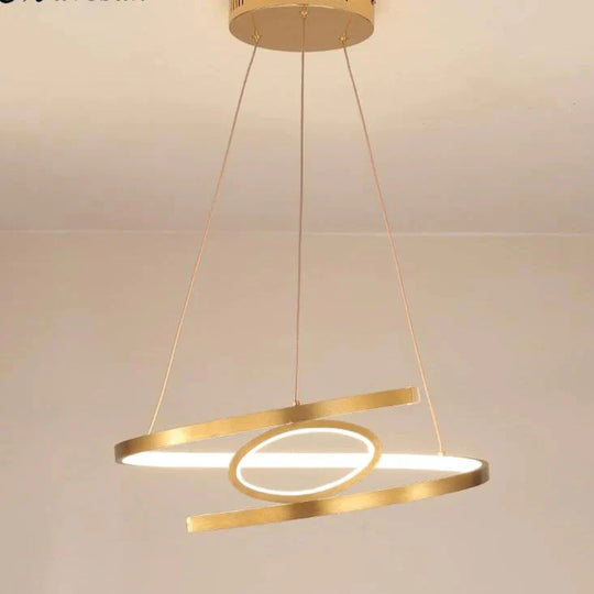 Gold Led Pendant Lights For Kitchen Aluminum Silica Suspension Hanging Cord Lamp Dinning Room