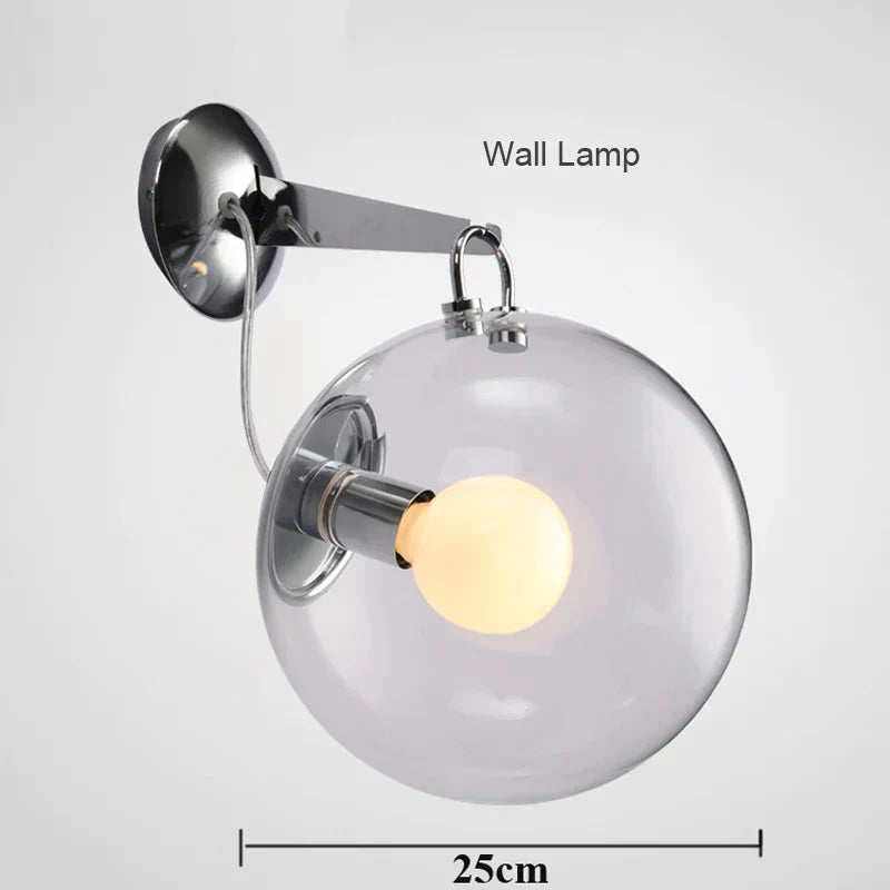 Modern Soap Bubble Pendant Lights Creative Fashion Home Decoration Lighting Clear Glass Lamps E27