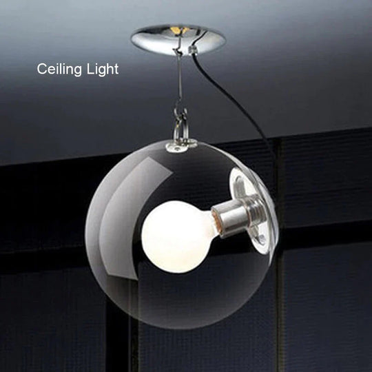 Modern Soap Bubble Pendant Lights Creative Fashion Home Decoration Lighting Clear Glass Lamps E27