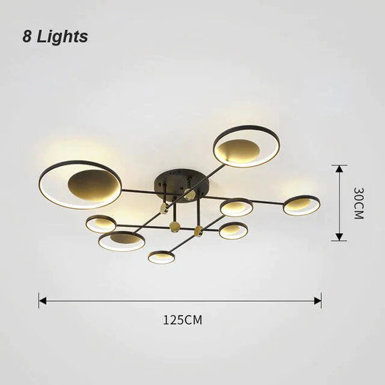 Modern Led Ceiling Light Living Room Lighting Fixture Bedroom Kitchen Surface Mount Lamp Remote