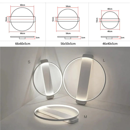 Nordic Circular Led Ceiling Light Living Room Lighting Fixture Bedroom Kitchen Surface Mount