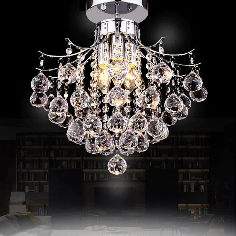 Crystal Pendant Lamps Bedroom Lights Led Hand Lighting Living Room Decoration Light E14/E12