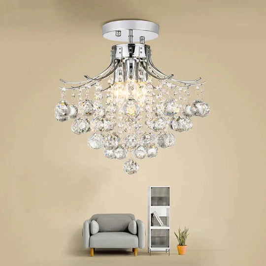 Crystal Pendant Lamps Bedroom Lights Led Hand Lighting Living Room Decoration Light E14/E12