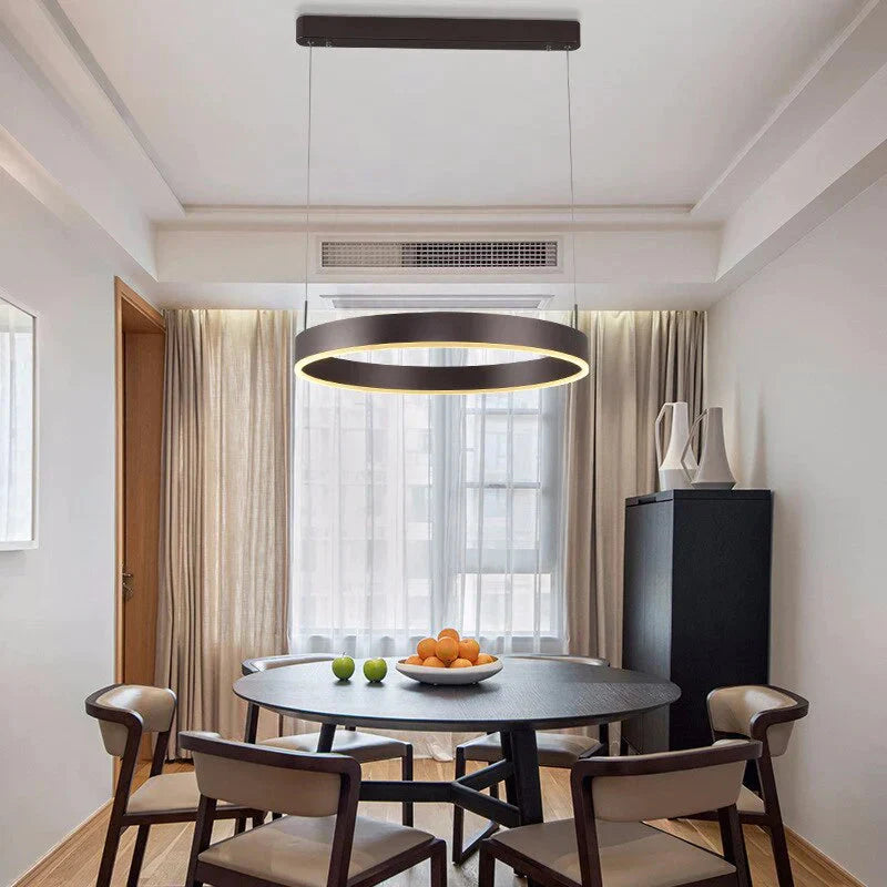 Large Ring Modern Pendant Lamp Kitchen Island Dining Table Coffee O Chandelier Suspension Lighting