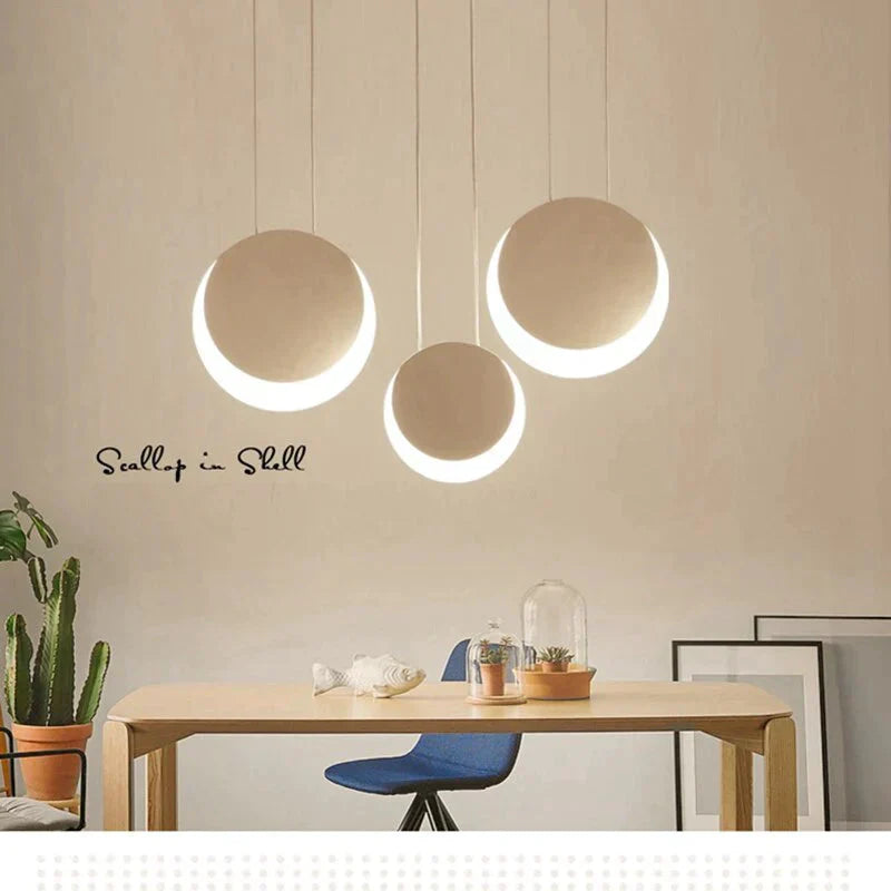Moon Pendant Lights Loft Hanging Light Fixture Kitchen Hanglamp Living Room Bedside Lamp Luminaire