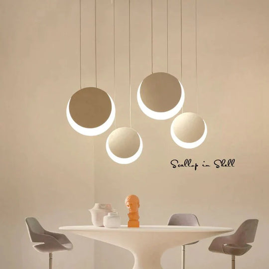 Moon Pendant Lights Loft Hanging Light Fixture Kitchen Hanglamp Living Room Bedside Lamp Luminaire