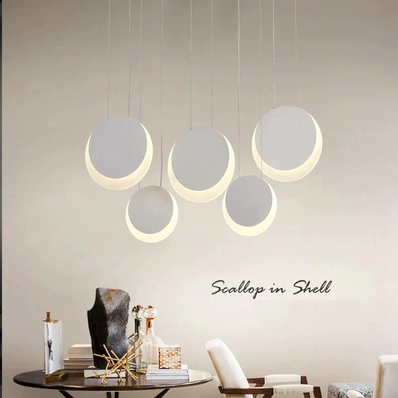 Moon Pendant Lights Loft Hanging Light Fixture Kitchen Hanglamp Living Room Bedside Lamp Luminaire