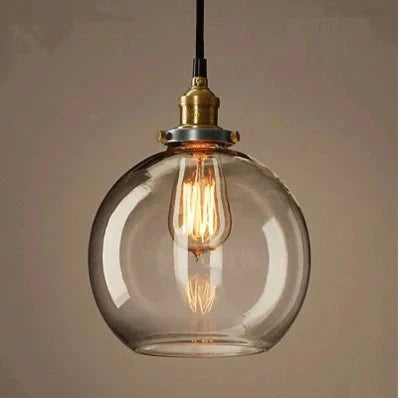 Industrial Creative Coffee Shop Bar Kitchen Island Glass Pendant Light Hanging Lamp Living Dining