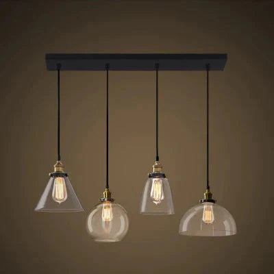 Industrial Creative Coffee Shop Bar Kitchen Island Glass Pendant Light Hanging Lamp Living Dining