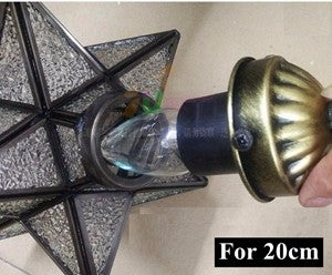 Loft Vintage Pendant Lamp Light Shooting Star Tiffany Glass Lighting Ceiling For Home Aisle