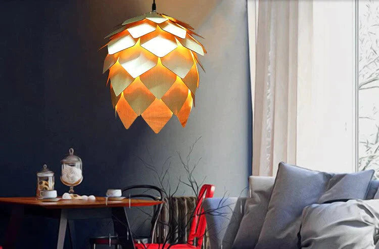 Modern Pendant Lights Pinecone Kitchen Lamp Led Loft Lighting Vintage Wood