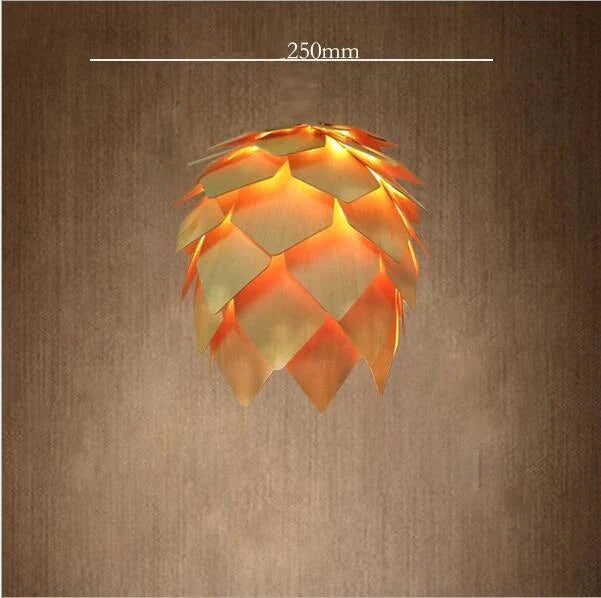 Modern Pendant Lights Pinecone Kitchen Lamp Led Loft Lighting Vintage Wood 25Cm Diameter