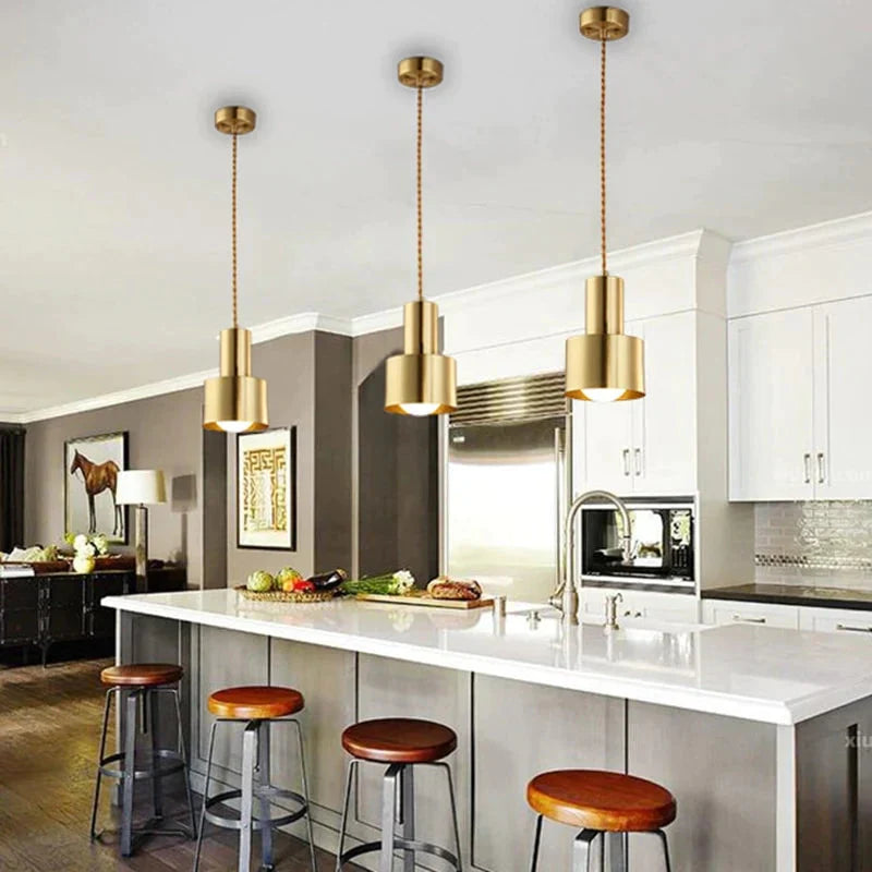 Copper Pendant Light Dining Room Kitchen Island Led Brass Hanging Lamp Lighting Fixture Loft