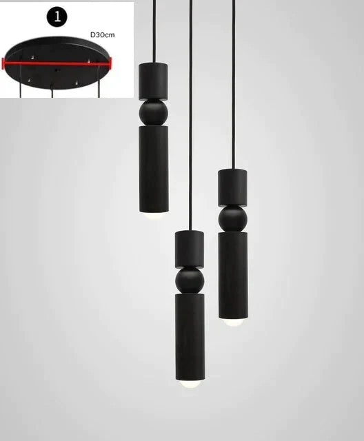 Nordic Pendant Lamp Modern Kitchen Dining Room Bar Counter Shop Pipe Down Tube Led Lights Office